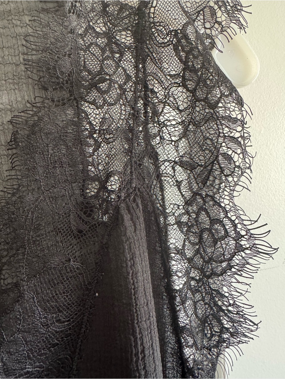 Lovestitch Black Lace Cap Sleeve Blouse in a sheer, romantic fabric - Picture 2 of 7